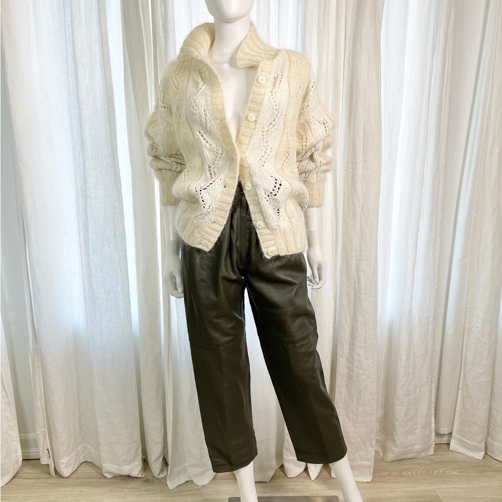 Vintage Dark green leather pants